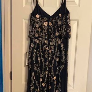 NEVER WORN Adrianna Papell dress- navy.
